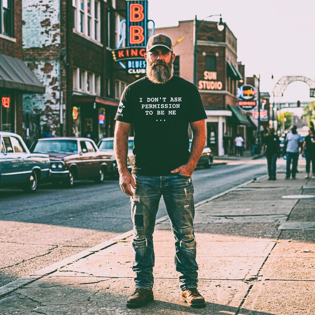 "I Don't Ask Permission To Be Me" — Bold Statement Graphic T‑Shirt